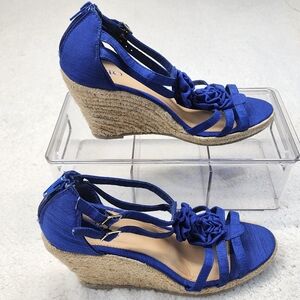 Cato Blue Wedge Sandals Size 10M